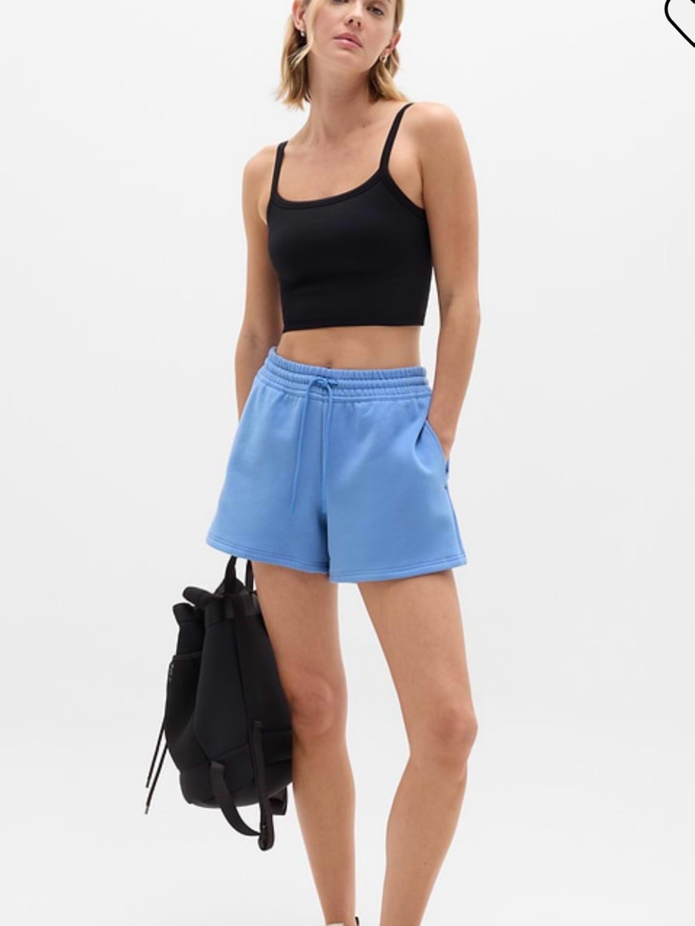 NWT Athleta Forever Fleece mid -rise Short - L